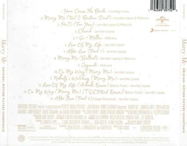 Jennifer Lopez, Maluma - Marry Me (Original Motion Picture Soundtrack) CD