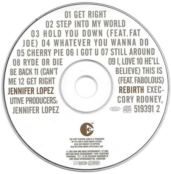 Jennifer Lopez – Rebirth CD