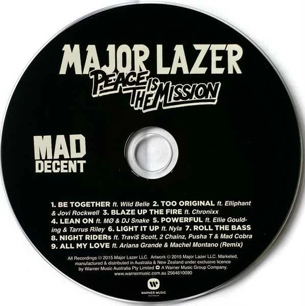 Major Lazer – Peace Is The Mission CD
