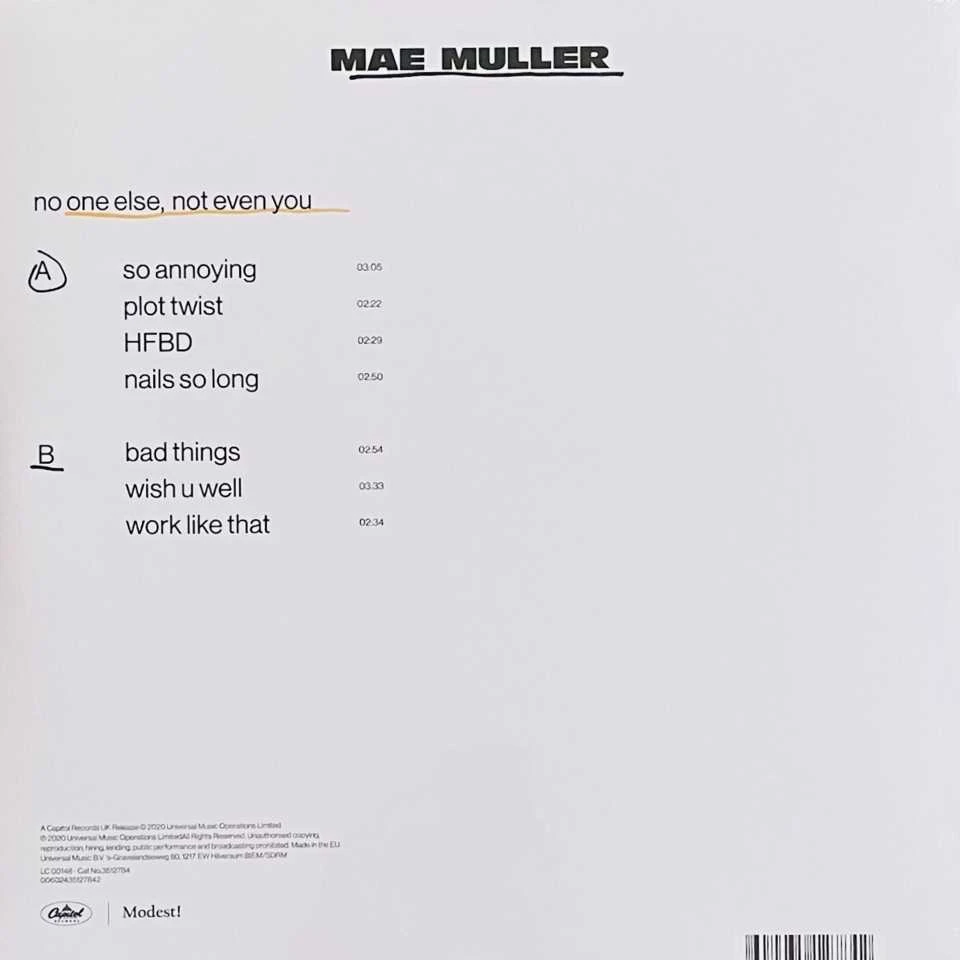 Orange Oranžinis Vinilinė plokštelė - Mae Muller – No One Else, Not Even You 1LP (Oranžinis Coloured)