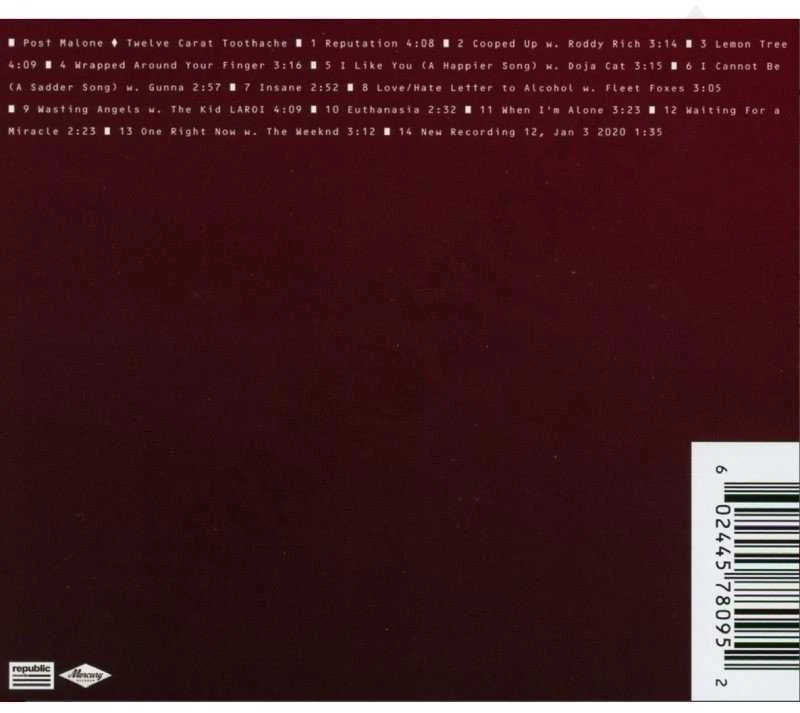 Post Malone - Twelve Carat Toothache CD
