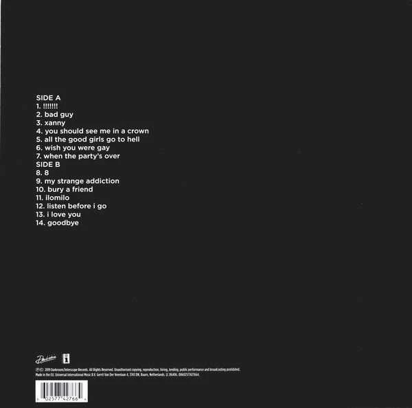 Vinilinė plokštelė – Billie Eilish – When We All Fall Asleep, Where Do We Go? LP