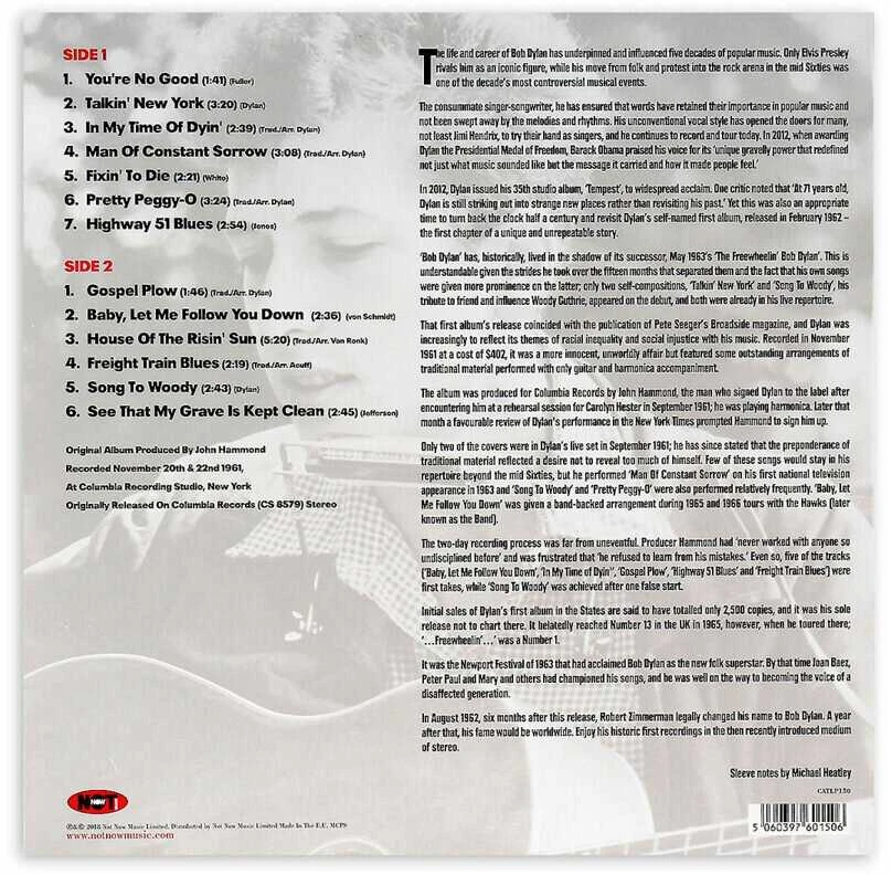 Vinilinė plokštelė - Bob Dylan - Bob Dylan 1LP