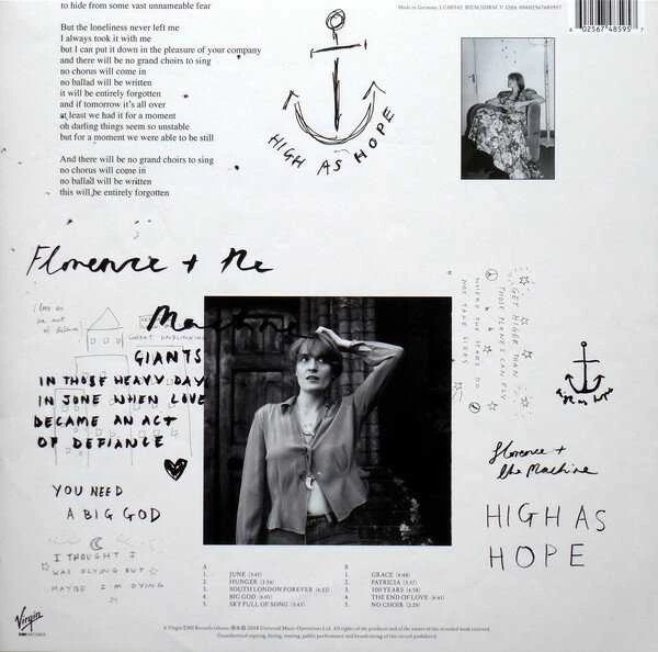 Vinilinė plokštelė - Florence And The Machine - High As Hope 1LP
