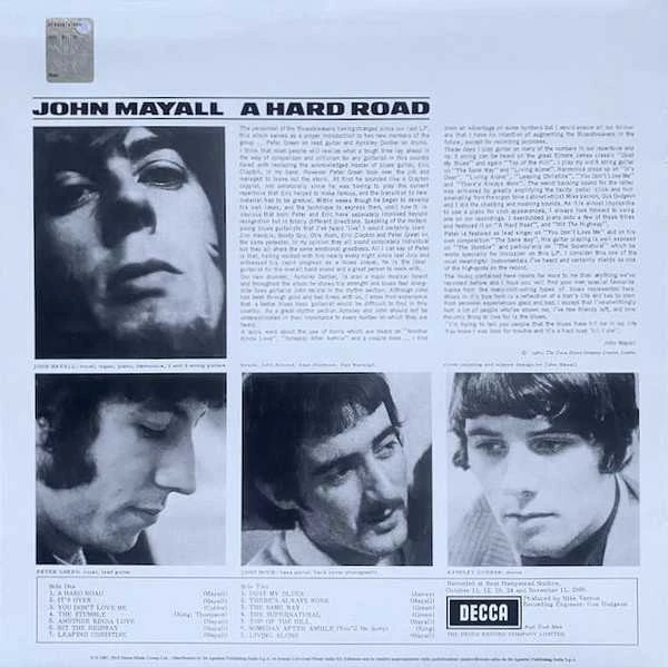 Vinilinė plokštelė - John Mayall And The Bluesbreakers - A Hard Road 1LP