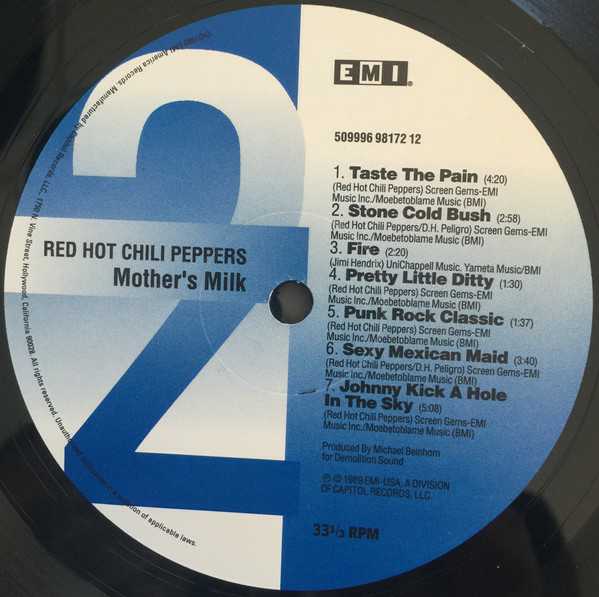 Vinilinė plokštelė - Raudona Hot Chili Peppers – Mother's Milk 1LP