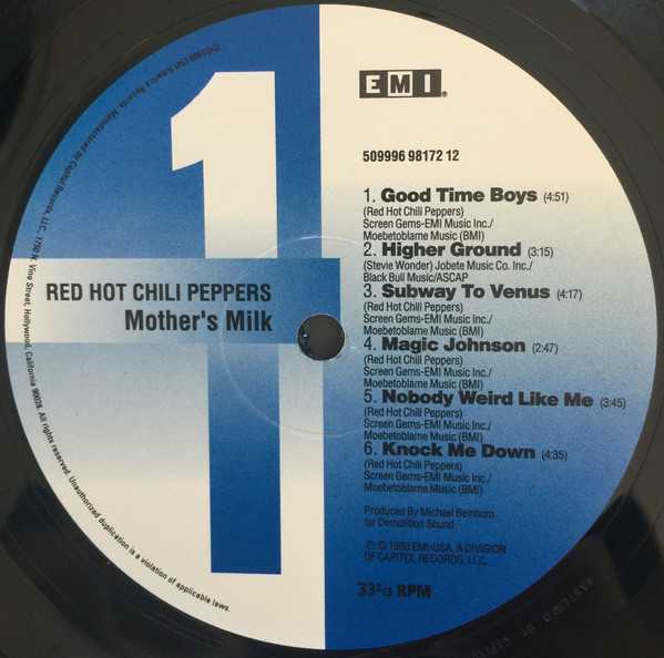 Vinilinė plokštelė - Raudona Hot Chili Peppers – Mother's Milk 1LP
