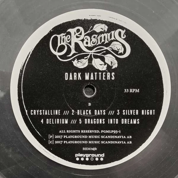 Vinilinė plokštelė - The Rasmus – Dark Matters LP (Transparent Vinyl)