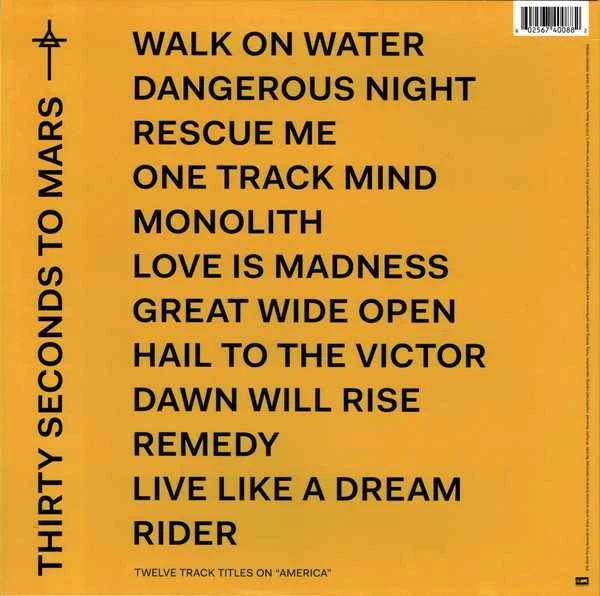 Vinilinė plokštelė - Thirty Seconds To Mars - America 1LP (Baltas Coloured)