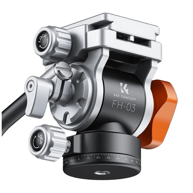 Vaizdo Galvutė - K&F Concept FH-03 5kg Talpa +90°/-90° Pasvirimas 360° Sukimas