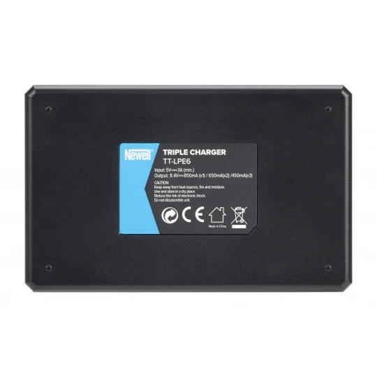 „Newell“ akumuliatorių įkroviklis TT-USB-C 3x „Canon LP-E6“