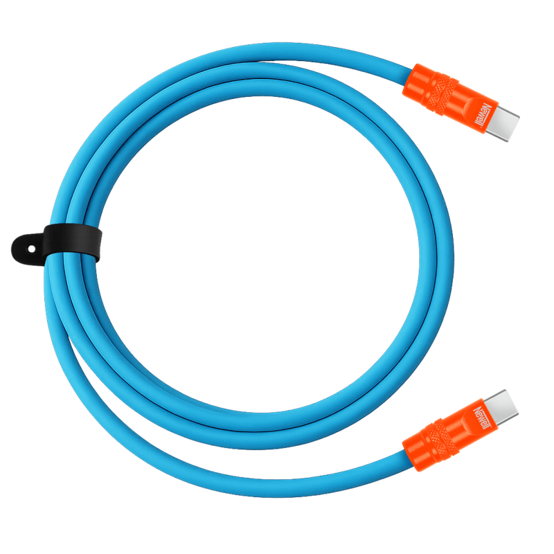 USB-C Laidas - Newell USB-C 100W Greito Įkrovimo Laidas, 2m, Silikonas, Mėlynas
