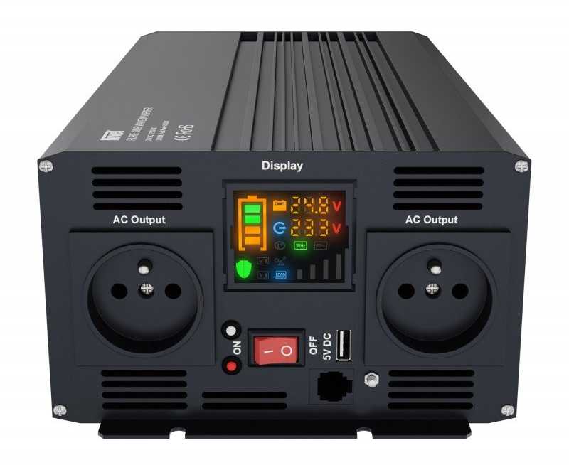 Objektyvas Newell įtampos keitiklis su gryna sinusine banga - 24 V / 230 V, 2000 W