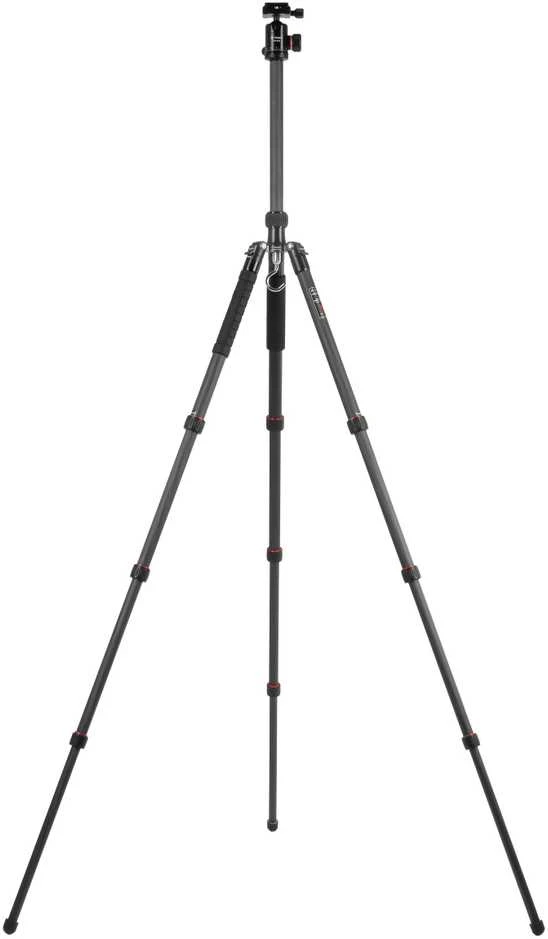 Stovas - Fotopro X Go Plus Carbon 8kg Apkrovos Talpa, 158cm Maksimalus Aukštis, Juodas