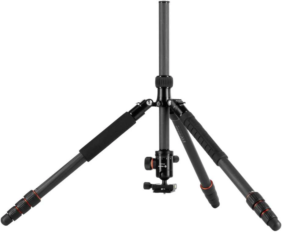 Stovas - Fotopro X Go Plus Carbon 8kg Apkrovos Talpa, 158cm Maksimalus Aukštis, Juodas