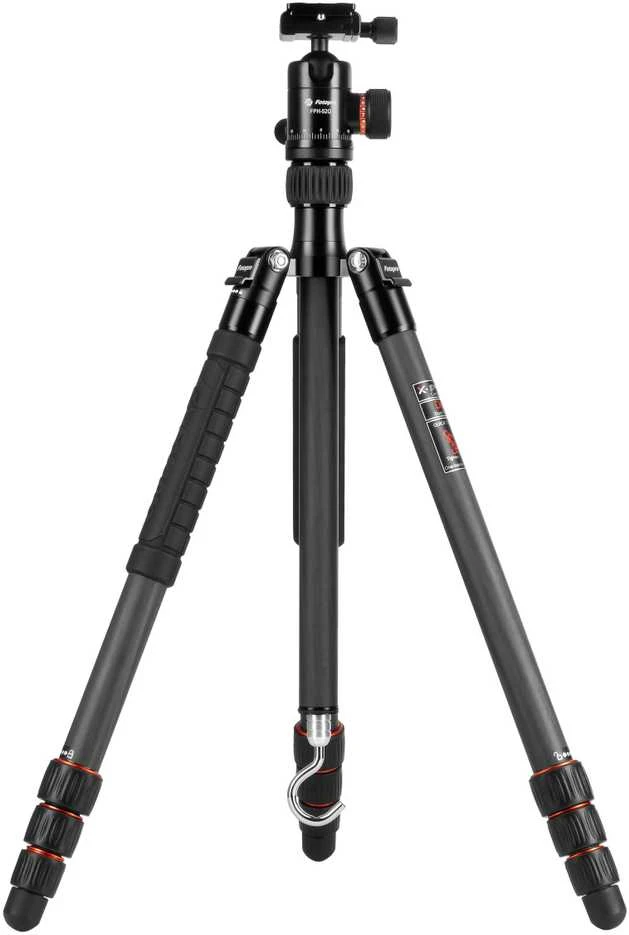 Stovas - Fotopro X Go Plus Carbon 8kg Apkrovos Talpa, 158cm Maksimalus Aukštis, Juodas