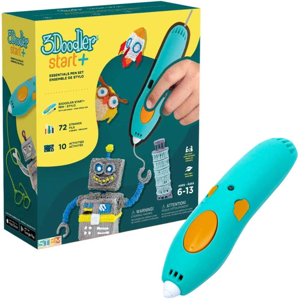 3D rašiklis 3Doodler Start+ su užpildų rinkiniu