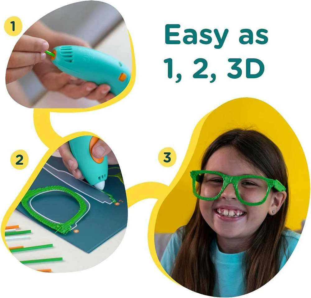 3D rašiklis 3Doodler Start+ su užpildų rinkiniu
