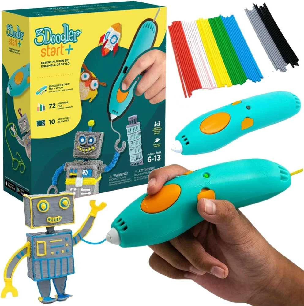 3D rašiklis 3Doodler Start+ su užpildų rinkiniu