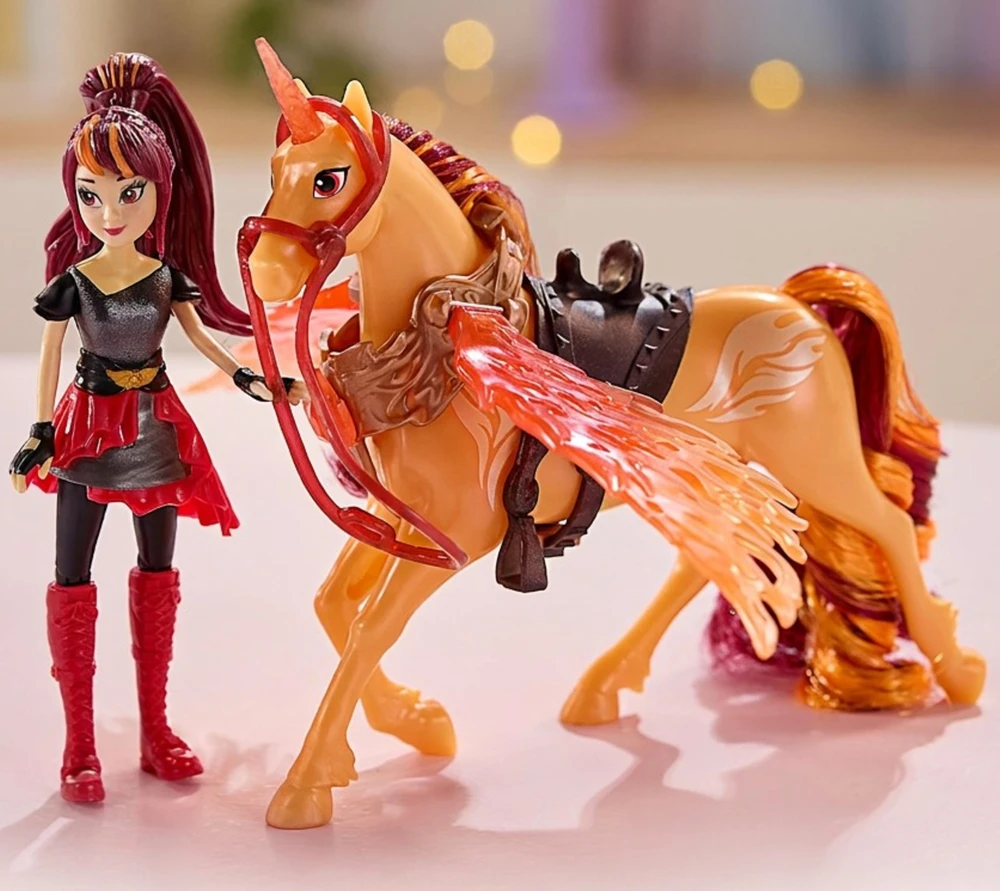 Spin Master Akademia Jednorożców Magia Skrzydeł Rinkinys lalka Valentina i figurka jednorożca Cinder + priedai Unicorn Academy Wing Magic