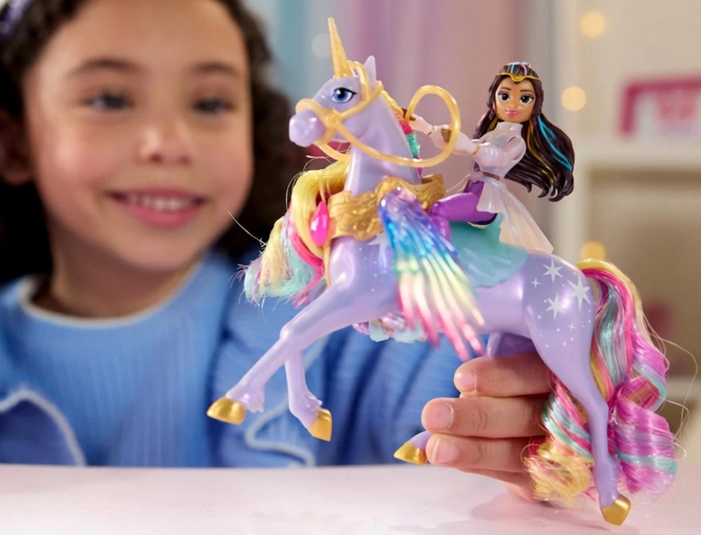 Vienaragžių akademija: Sparnų magija. Rinkinys su lėle Sophia ir vienaragio figura Wildstar + aksesuarai Unicorn Academy Wing Magic