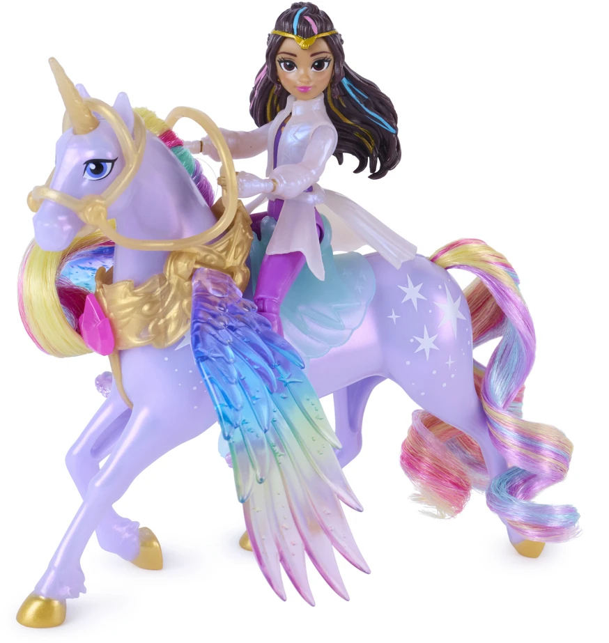 Vienaragžių akademija: Sparnų magija. Rinkinys su lėle Sophia ir vienaragio figura Wildstar + aksesuarai Unicorn Academy Wing Magic