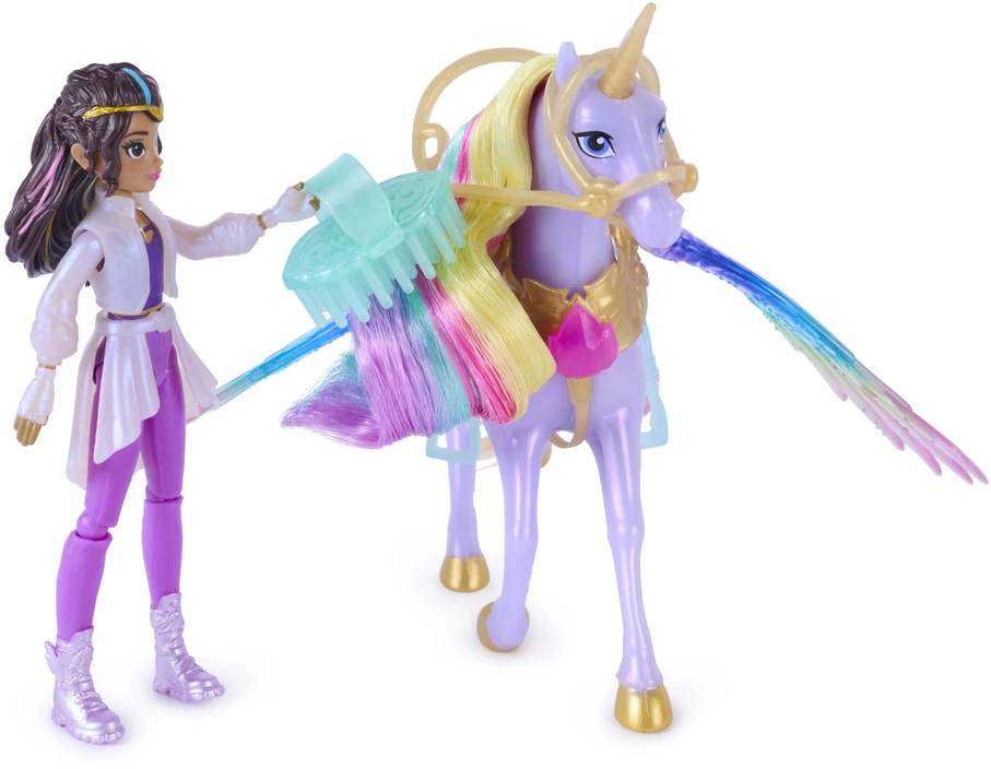 Vienaragžių akademija: Sparnų magija. Rinkinys su lėle Sophia ir vienaragio figura Wildstar + aksesuarai Unicorn Academy Wing Magic