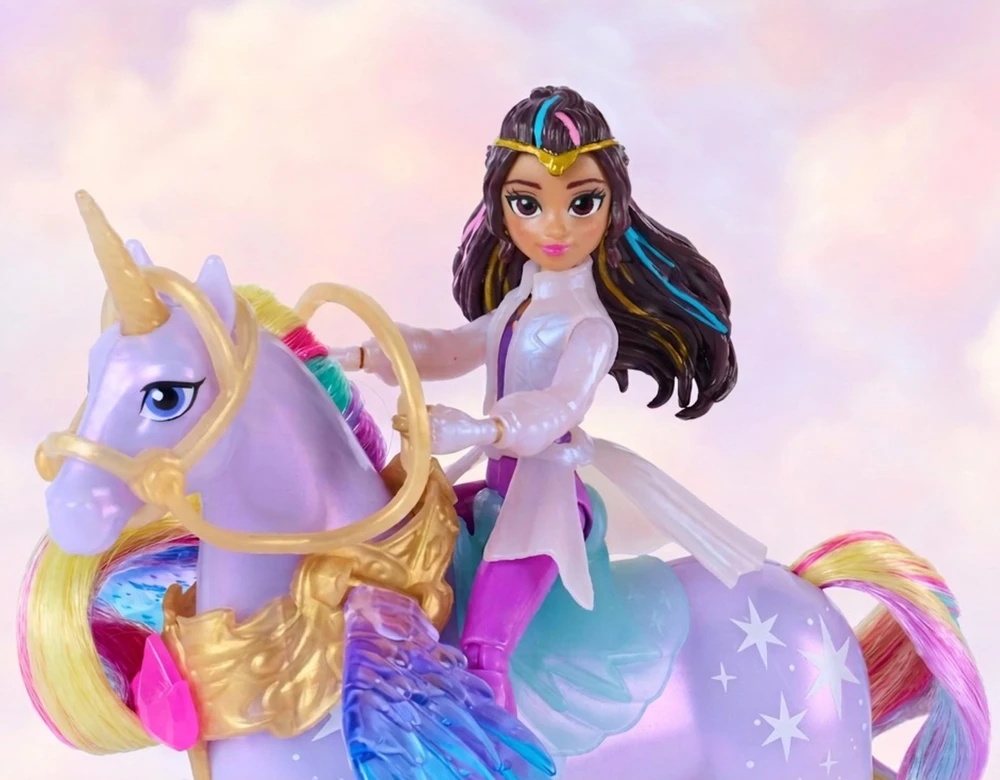 Vienaragžių akademija: Sparnų magija. Rinkinys su lėle Sophia ir vienaragio figura Wildstar + aksesuarai Unicorn Academy Wing Magic