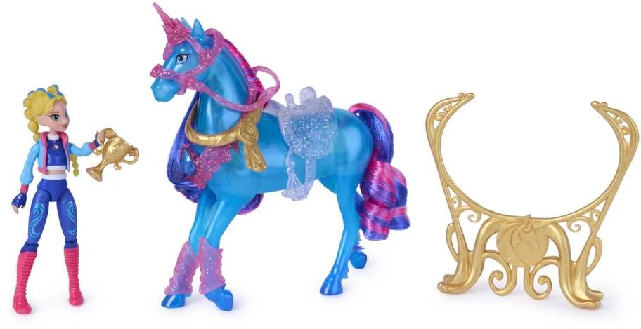 Spin Master Unicorn Academy Vienaragio akademija – traukinukas ir švytinti upė (6075347)