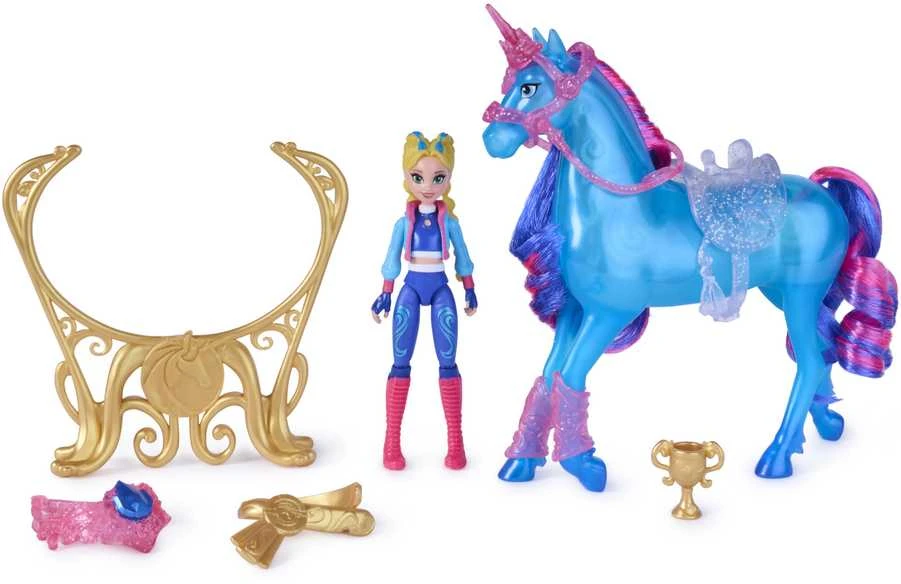 Spin Master Unicorn Academy Vienaragio akademija – traukinukas ir švytinti upė (6075347)