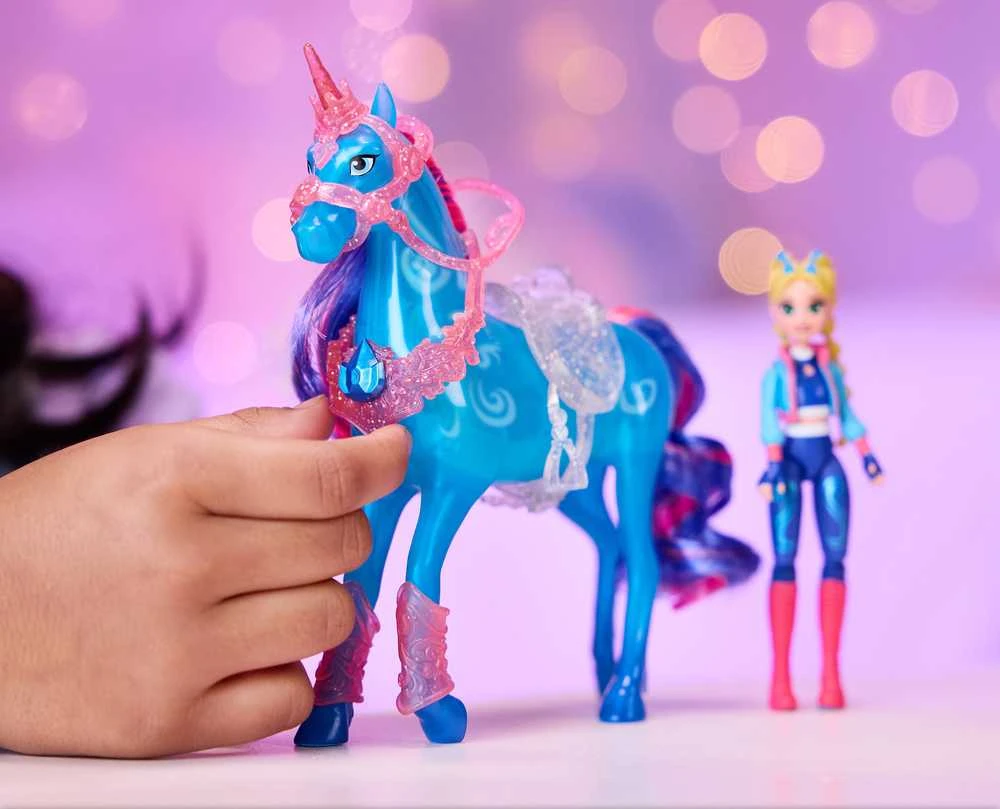 Spin Master Unicorn Academy Vienaragio akademija – traukinukas ir švytinti upė (6075347)