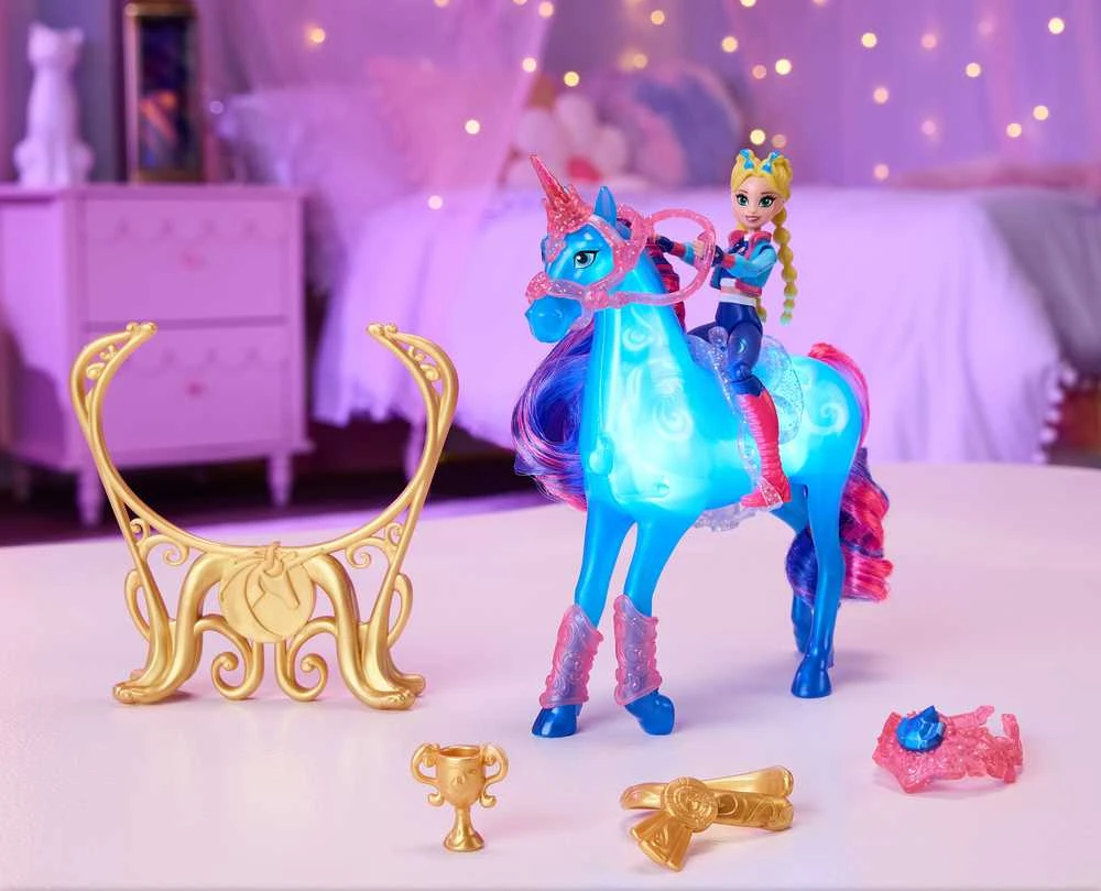 Spin Master Unicorn Academy Vienaragio akademija – traukinukas ir švytinti upė (6075347)