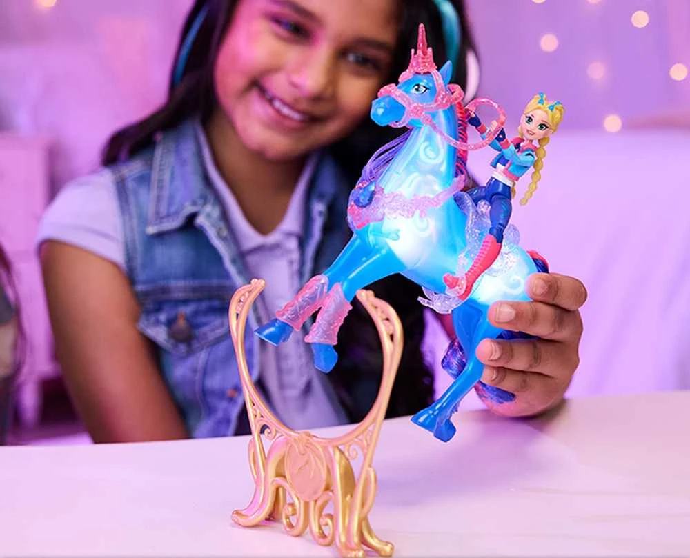 Spin Master Unicorn Academy Vienaragio akademija – traukinukas ir švytinti upė (6075347)