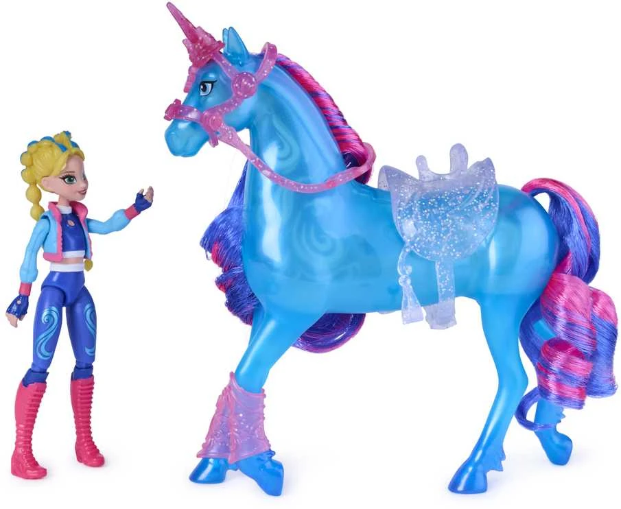 Spin Master Unicorn Academy Vienaragio akademija – traukinukas ir švytinti upė (6075347)