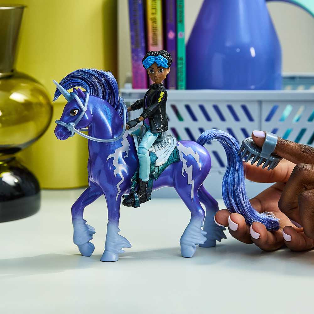 Unicorn Academy Rinkinio Vienaragio akademijos figūrėlės Roris ir Audros raitelis bei Vienaragis + Priedai Vienaragio akademija