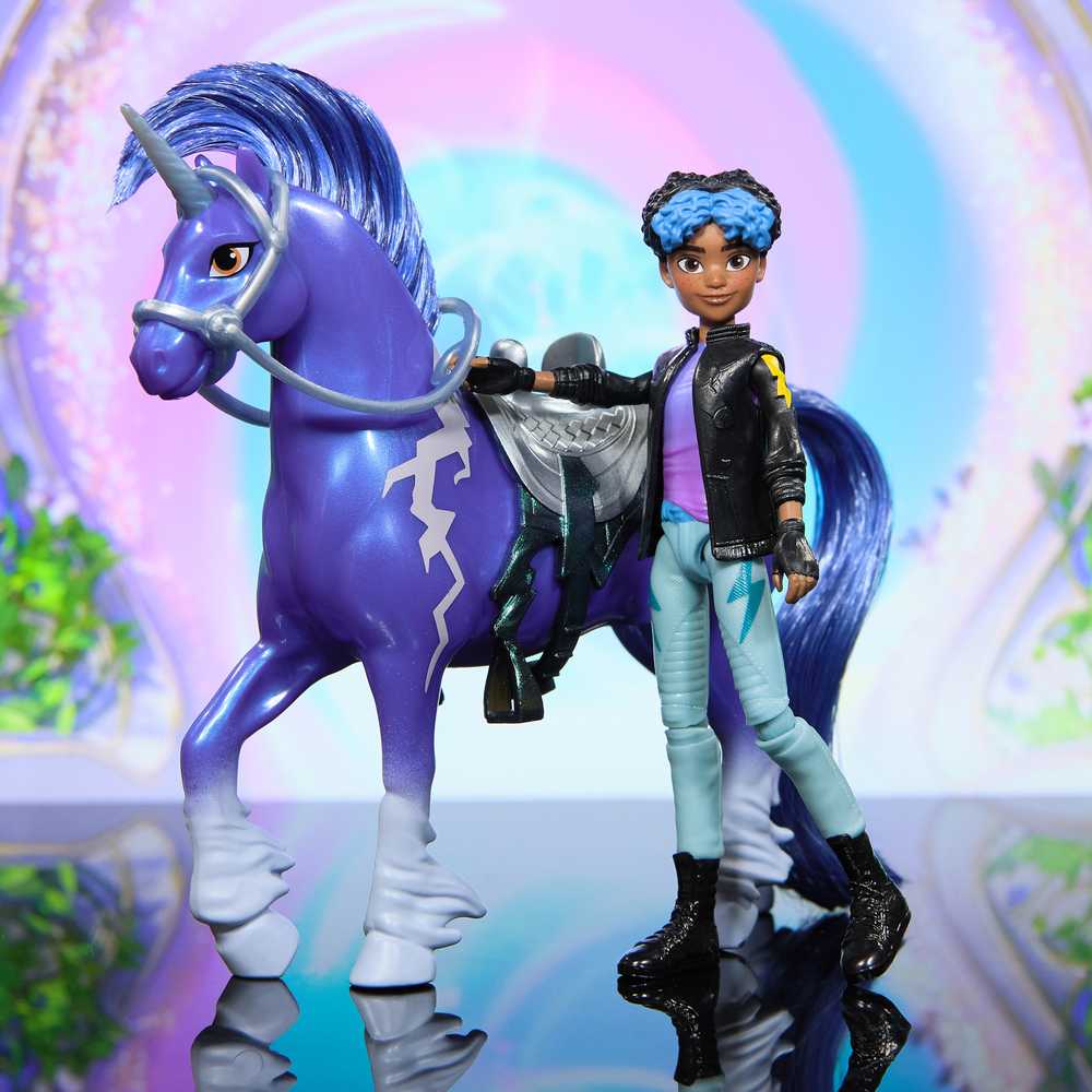 Unicorn Academy Rinkinio Vienaragio akademijos figūrėlės Roris ir Audros raitelis bei Vienaragis + Priedai Vienaragio akademija
