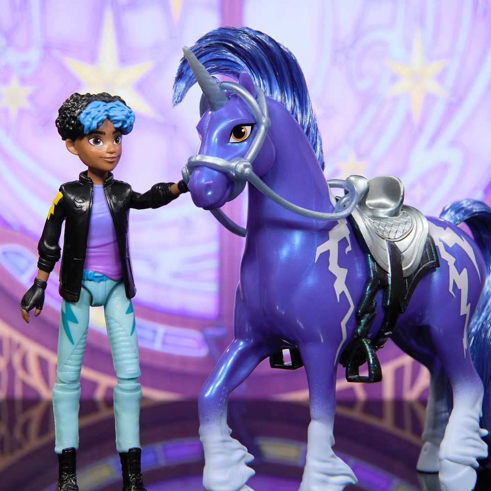 Unicorn Academy Rinkinio Vienaragio akademijos figūrėlės Roris ir Audros raitelis bei Vienaragis + Priedai Vienaragio akademija