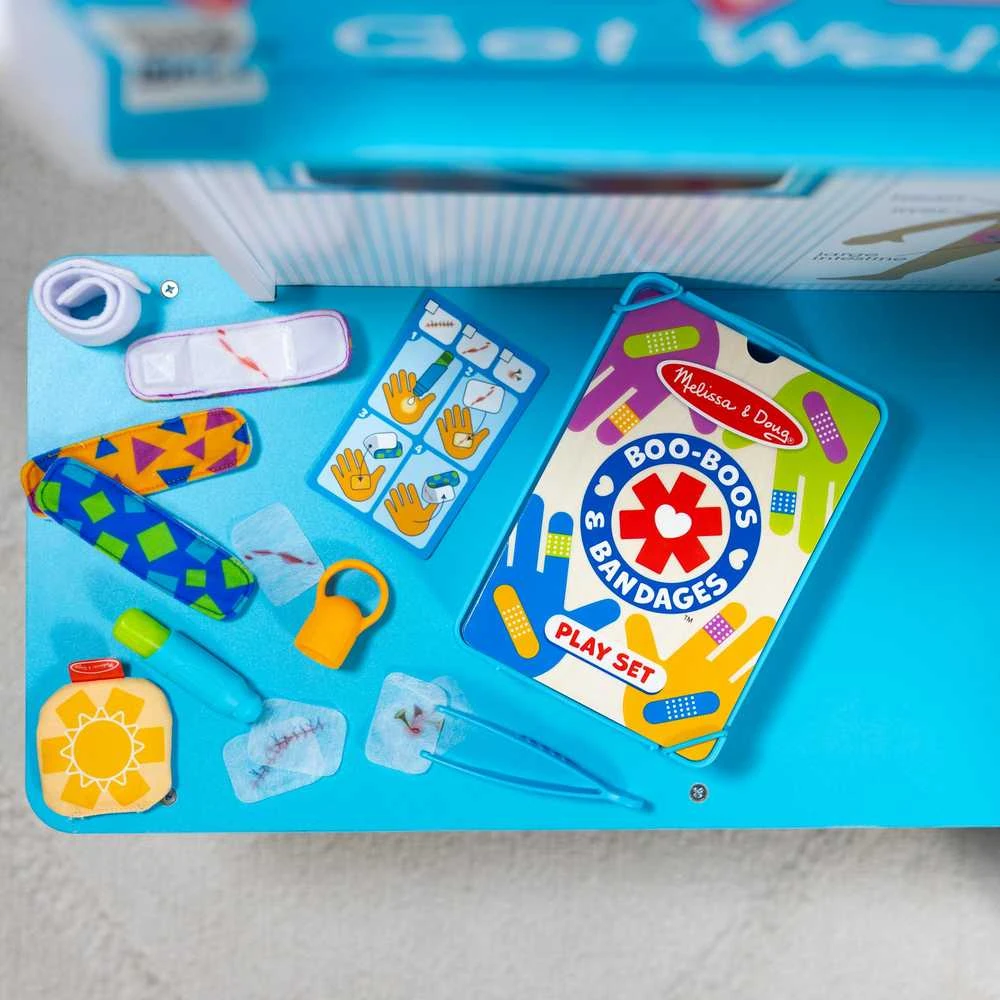 Dėlionė Polesie MELISSA & DOUG žaidimų rinkinys „Boo-Boos & Bandages“ daugkartinio naudojimo žaidimų rinkinys