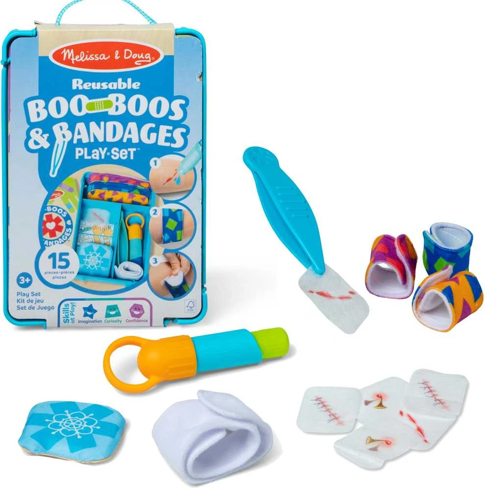 Dėlionė Polesie MELISSA & DOUG žaidimų rinkinys „Boo-Boos & Bandages“ daugkartinio naudojimo žaidimų rinkinys
