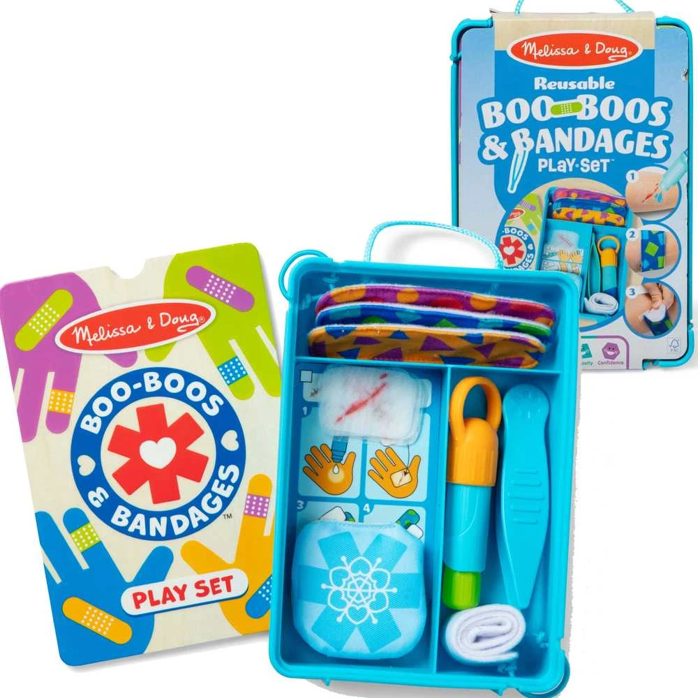 Dėlionė Polesie MELISSA & DOUG žaidimų rinkinys „Boo-Boos & Bandages“ daugkartinio naudojimo žaidimų rinkinys