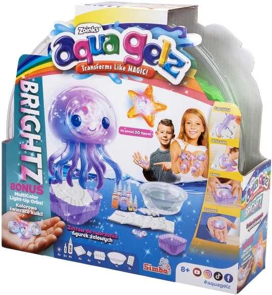 Smoby Minkšti pliušiniai šviečiantys kamuoliukai Aqua Gelz Deluxe