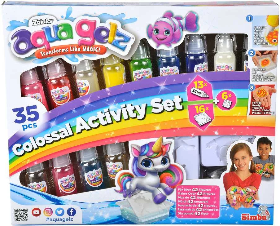 Simba Rinkinys Aqua Gelz XXL su 13 gelio buteliukų ir 16 formelių