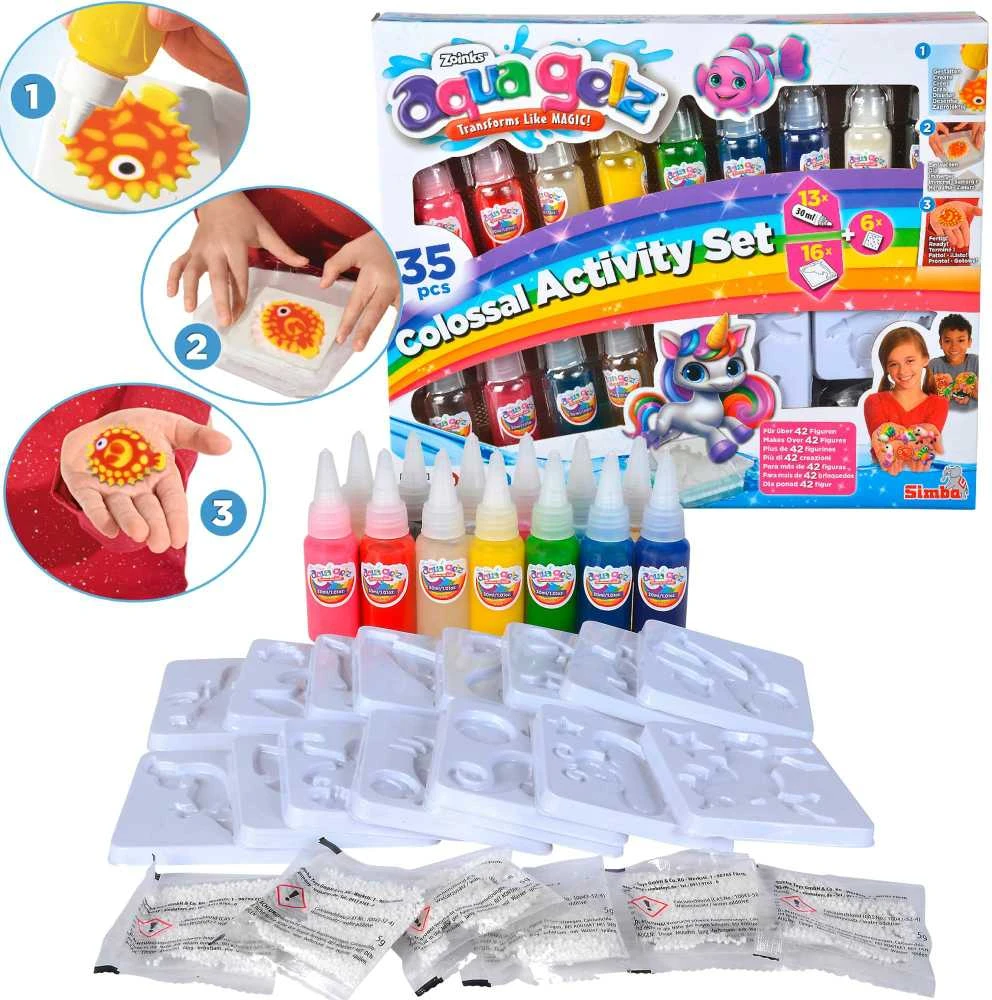 Simba Rinkinys Aqua Gelz XXL su 13 gelio buteliukų ir 16 formelių