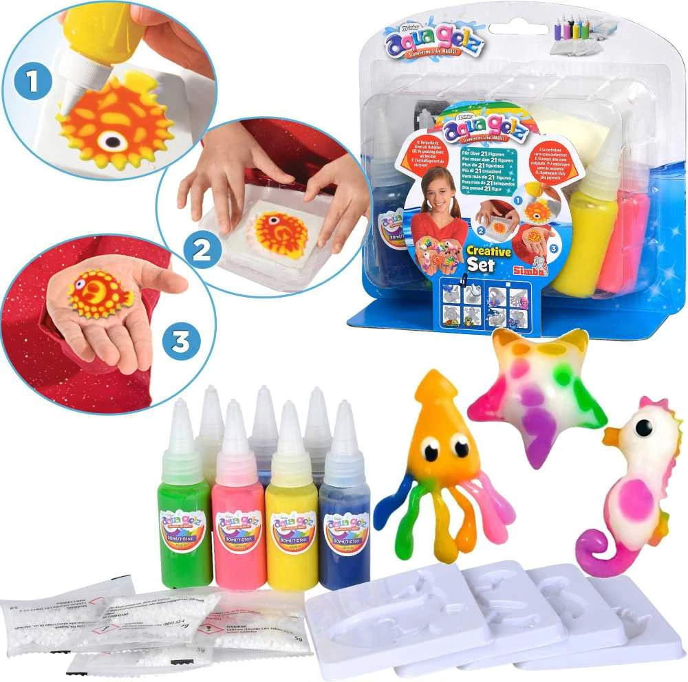 Simba Kūrybinis rinkinys aqua gelz su 7 spalvotais geliais ir formelėmis