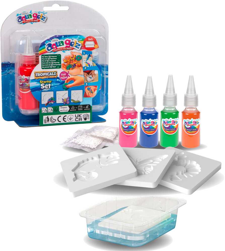 AQUA GELZ TROPICAL STARTER RINKINYS, 4 SPALVŲ GELĖS + SIMBA LIETIMAI