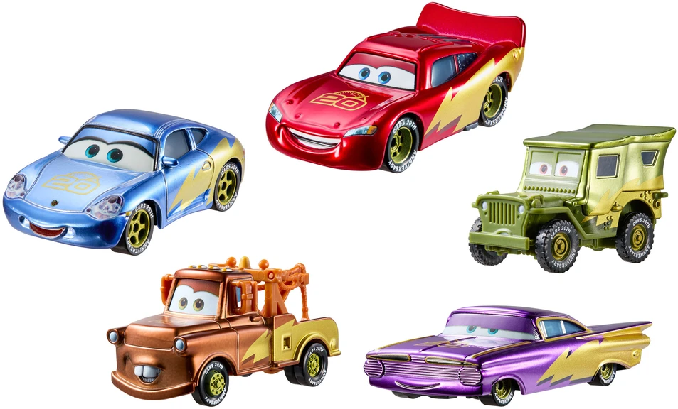 Žaisliniai automobiliai Mattel 20 metų jubiliejui 5 vnt