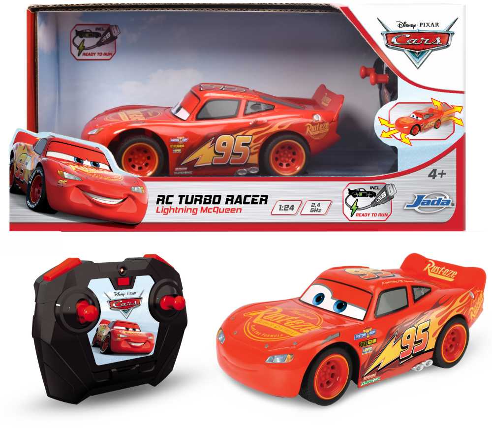 Dickie „Disney Disney Cars Zigzag McQueen Cars Turbo RC nuotolinio valdymo pultas“