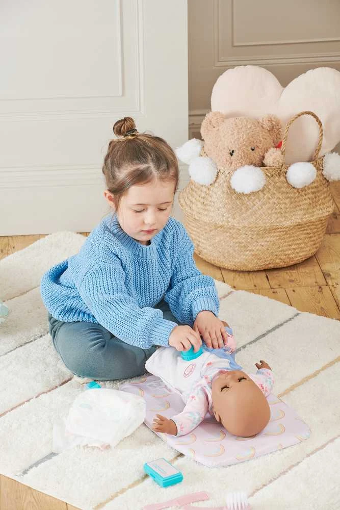 Baby Huggles Casdon persirengimo kilimėlis lėlės vystyklai + priedai
