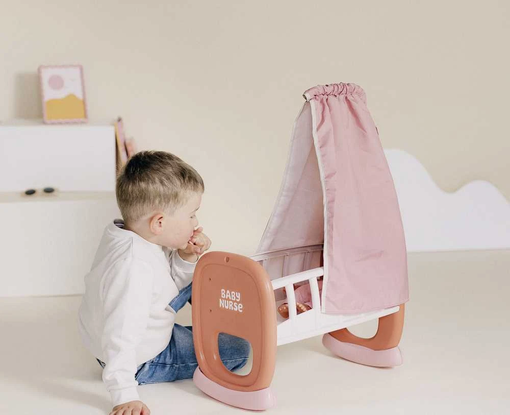Smoby Baby Nurse lopšys su baldakimu