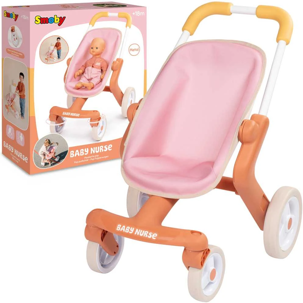 Vaikiškas lėlių vežimėlis Smoby Baby Nurse 42 cm lėlėms